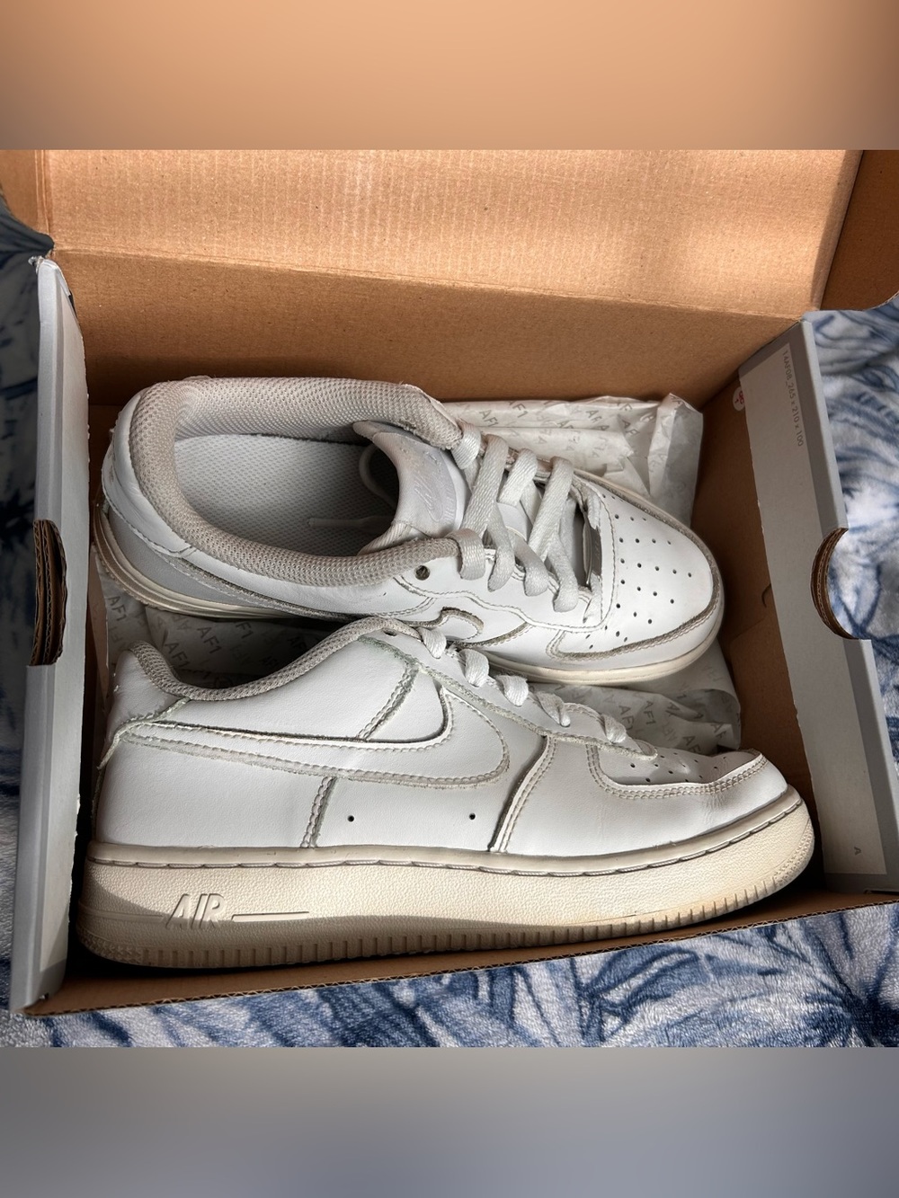 Nike Air Force 1 (5Y/ W 6.5) Low ‘Triple White’ Sneakers